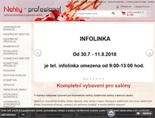 Tablet Screenshot of nehty-profesional.cz